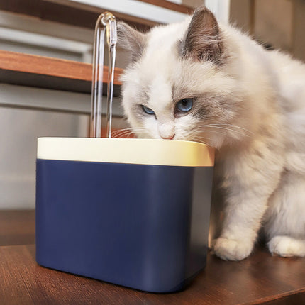 1.5L USB Electric Quiet Auto-Filtering Cat Water Fountain for Pets.